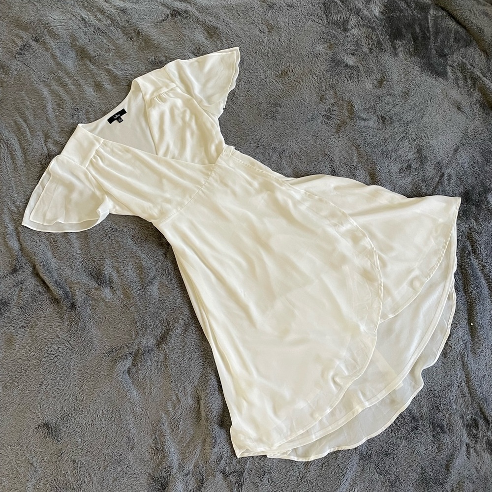 Lulus White Wrap Dress